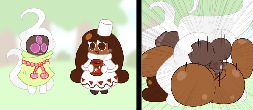 brown_body cocoa_cookie cookie_run guyspermo_(itisspermo) instant_loss_2koma itisspermo mating_press no_text_version spermo_(itisspermo) vaginal_penetration white_body