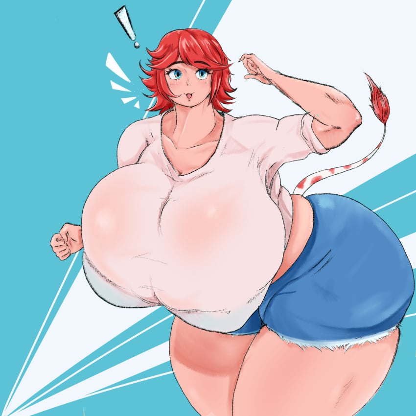 0ppai0ni 1girls ass_bigger_than_head breasts_bigger_than_head cow_girl huge_ass huge_breasts hyper hyper_ass hyper_breasts looking_at_viewer solo_female tagme thick_thighs