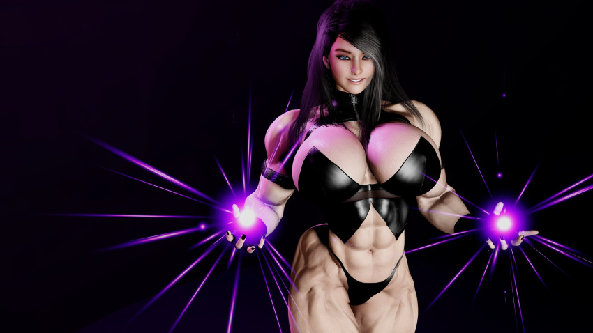 1girls 3d armlet ass athletic athletic_female biceps big_ass big_biceps big_breasts black_hair bodybuilder bottom_heavy breasts curvaceous curvy curvy_figure deltoids female female_focus female_only fit fit_female front_view hips huge_ass huge_breasts human hyper_muscles large_ass large_breasts legs light-skinned_female light_skin lips long_hair melissa_doyle muscles muscular_arms muscular_female muscular_shoulders original original_character purple_light sevenarts slim_waist solo thesevenartsx upper_body waist wide_hips