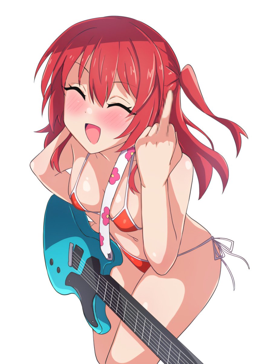 1girls ass bikini bocchi_the_rock! breasts closed_eyes female fucking guitar happy human human_only ka-9 kita_ikuyo legs looking_at_viewer no_sex nude nude_female open_mouth pixiv red_hair red_skin short_hair smile solo solo_female straight swimsuit tagme thick_thighs thighs white_background white_skin white_skinned_female