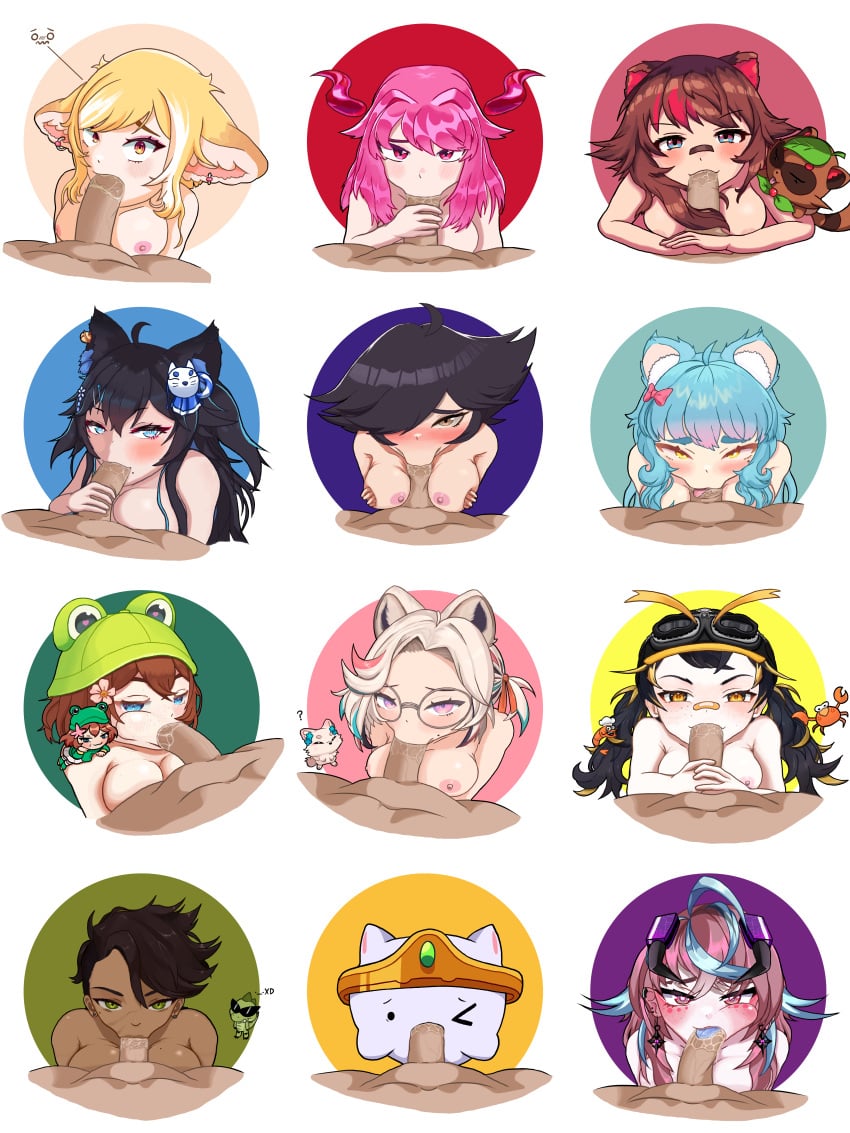 11girls 1boy 2d :>= animal_ears anonymous_artist black_hair blowjob blue_and_pink_eyes blue_eyes blue_hair blush breasts brown_hair cat_ears catgirl cheek_bulge chessivt crocodile_girl dark-skinned_female dark_hair dark_skin deepthroat domestic_cat emikukis erection feline fellatio female fennec_girl fox_ears freckles frog_girl frog_hat funabyvt furry_ears green_eyes handjob hetto_detto hispanic_virtual_youtuber horn human humanoid karmavt latam_virtual_youtuber licking_penis light-skinned_female light_skin long_penis looking_at_viewer mechs mole mole_under_eye mole_under_mouth mouse_ears mouse_girl multicolored_hair nipples nott_vt oral orange_eyes owozu paizufella paizuri peikovt penguin_girl penguin_hat penis_lick pink_eyes pink_hair playing_penis_like_flute playing_skinflute pov raccoon raccoon_ears raccoon_girl rakkun red_eyes ring saliva shubyuwu silly_cats sirivt spider_girl tanuki tanuki_girl tongue tongue_out two_tone_hair vanyavt virtual_youtuber vtuber vtuberfanart white_hair yellow_eyes youtube youtube_hispanic youtuber youtuber_girl