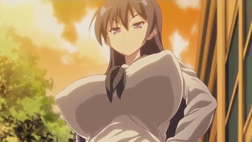 big_breasts breasts breasts gigantic_breasts gyakuten_majo_saiban:_chijo_na_majo_ni_sabakarechau huge_breasts huge_breasts kaoru_enma school school_uniform schoolgirl