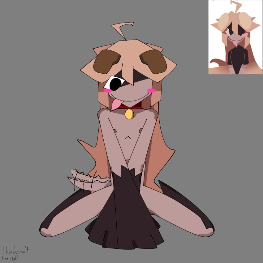 bleugdhgh1 cursed dog_ears fen_(kaaatie) freaky fundamental_paper_education funny machine_girl_(kaaatie) naked_female out_of_character reference_image self_upload tail weird