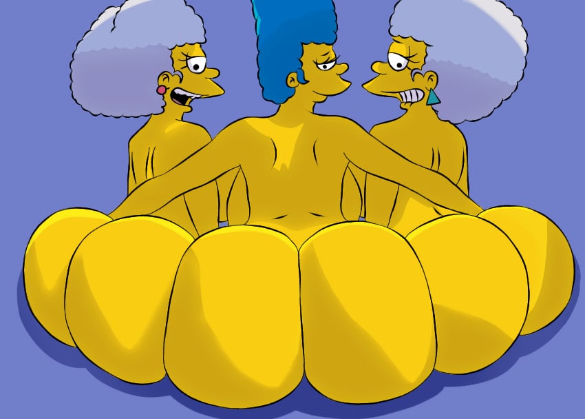 20th_century_fox 20th_century_studios 3girls big_ass horny huge_ass looking_at_viewer marge_simpson mkkstt8 naked naked_female patty_bouvier selma_bouvier sexy the_simpsons yellow_body