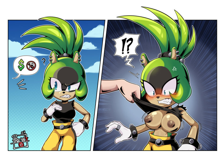 angry_expression angry_eyes angry_face big_breasts comic comic_page forced idw_comics mobian_(species) money procyon't prostitution sega sonic_(series) sonic_the_hedgehog_(idw) sonic_the_hedgehog_(series) surge surge_the_tenrec