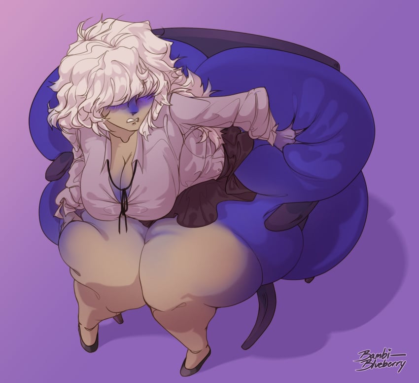 big_breasts blueberry_inflation breasts thick_thighs velvet_bambi wide_hips