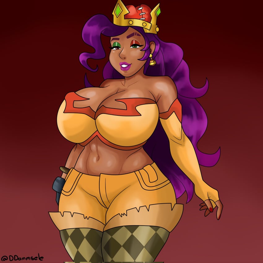 1girls african_female afro-latino betty_la_bomba big_breasts big_hips breasts clothed clothing crown curves dark-skinned_female dark_dammsele dark_skin female female_only heterochromia hips huge_breasts large_breasts latina paladins paladins_champions_of_the_realm purple_hair purple_lips seductive seductive_eyes seductive_look seductive_smile solo textless thick thick_ass thick_lips thick_thighs thighs