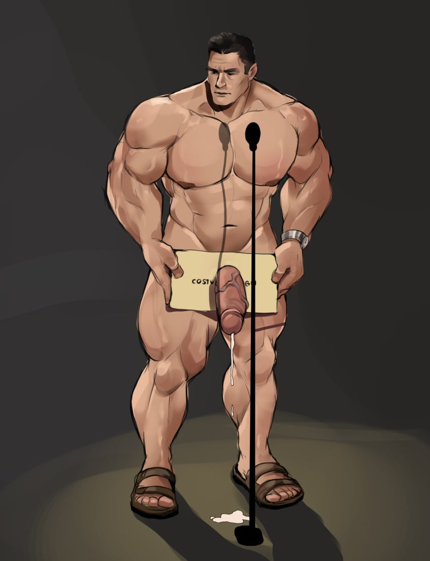 1boy abs actor athlete biceps big_penis boner caucasian caucasian_male celebrity cum cum_drip cum_dripping_from_penis da_ddy22 dadee english_text erect_penis erection flaccid_penis hard_on huge_penis john_cena male male_only microphone muscles muscular muscular_male oscars_(ceremony) pecs solo_male veiny_penis