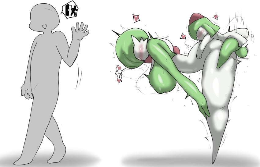 1girls 2boys anon ass balls bent_over big_breasts blush breasts enigi09 female female_penetrated game_freak gardevoir green_hair hanging_breasts hi_res huge_ass huge_breasts humanoid kirlia large_breasts larger_female male male/female male_kirlia male_penetrating male_penetrating_female nintendo perching_position pokemon pokemon_(species) public public_sex sex sex_from_behind short_hair side_view size_difference smaller_male straight testicles thick_thighs white_body white_skin