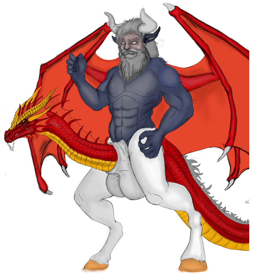 anthro balls canid canine canis cock_transformation dragon equid equine furry hi_res horn horse humanoid hybrid mammal merging penis penis_transformation pterippus stygiandragon transformation what wings wolf