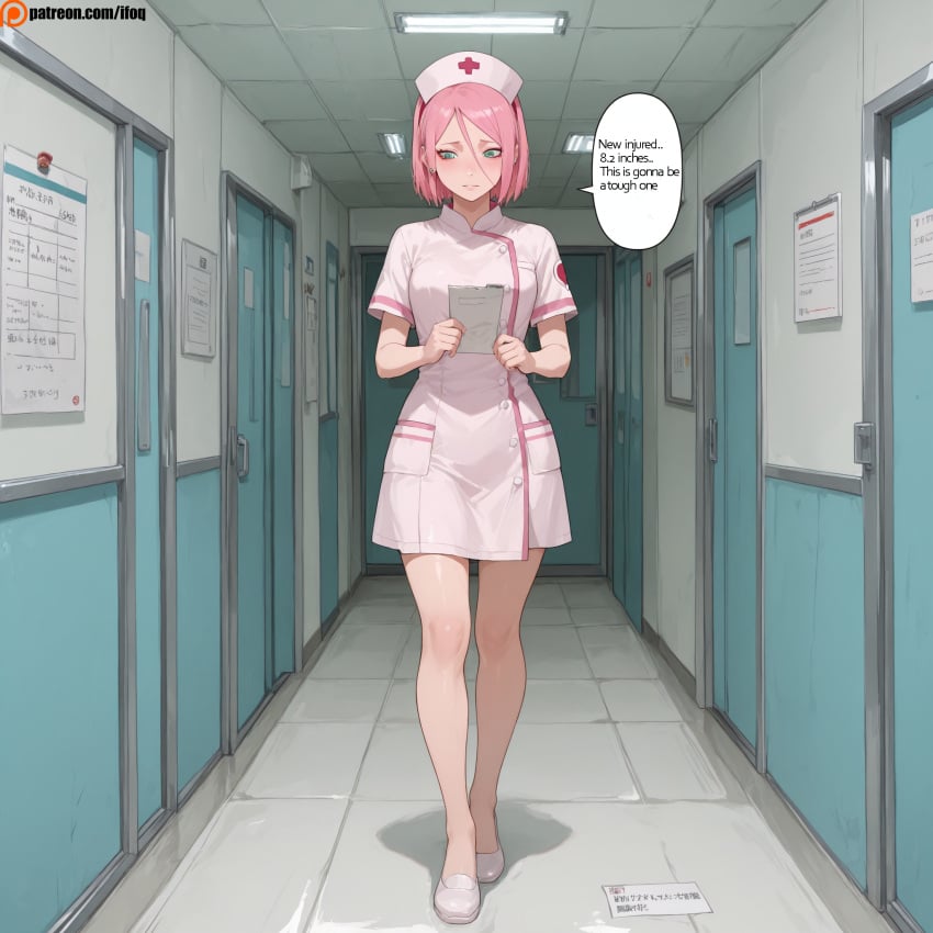 ai_generated comics futanari hospital nurse sakura_haruno