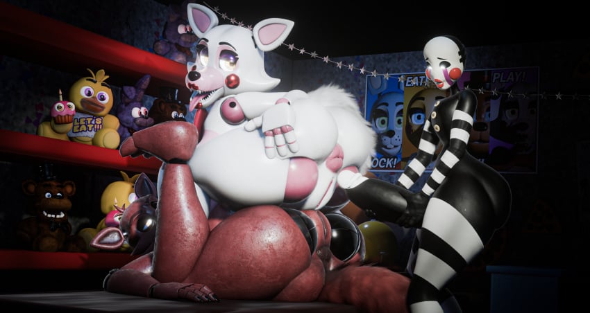 1futa 2girls 3d 3d_(artwork) absurd_res angry animatronic anthro anus ass balls bedroom_eyes big_balls big_penis black_body black_skin blender blender_(artwork) blender_eevee canid canine clothing decision_making decoration digital_media_(artwork) female female_on_top five_nights_at_freddy's five_nights_at_freddy's_2 flashlight fox fox_ears fox_tail foxy_(fnaf) foxy_(octal) from_front_position furniture furry furry_only futa_on_female futanari genitals glowing glowing_eyes group hand_on_hip hand_on_penis hand_on_table hi_res intersex intersex/female larger_female legwear looking_at_another looking_at_genitalia looking_at_partner looking_at_penis looking_down machine mammal mangle_(fnaf) mangle_(octal) marionette marionette_(fnaf) marionette_(mahmapuu) mating_press narrowed_eyes on_table on_top penis pink_genitals plushie poster pussy red_body red_genitals red_skin robot scott_cawthon scottgames seductive sex size_difference sleeves smaller_intersex table theant/thedirtyant tongue tongue_out trio white_body white_eyes white_skin worried worried_look yellow_eyes