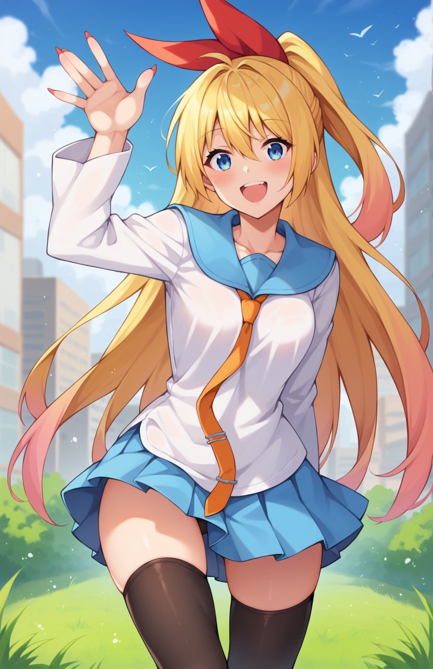 ai_generated blonde_hair kawaii_waifus kirisaki_chitoge nisekoi patreon