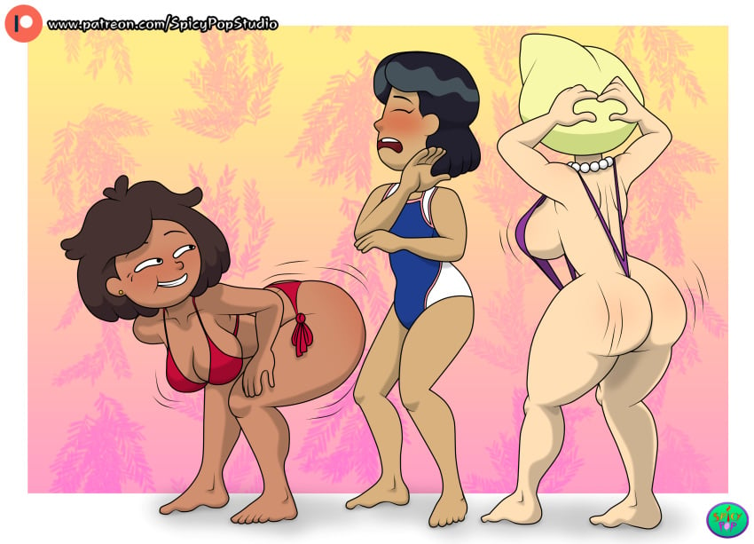 3girls amphibia asian asian_female ass barefoot bent_over bikini blushing breasts feet female female_only horny milf mother mrs._boonchuy mrs._waybright mrs._wu multiple_girls one-piece_swimsuit oum_boonchuy patreon patreon_logo patreon_username sling_bikini spicypop swimsuit tagme the_simpsons_reference toes twerking watermark