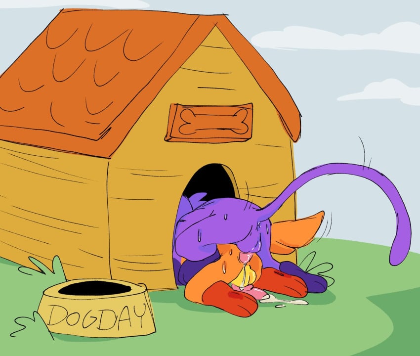 anal anal_insertion animal_genitalia animal_penis anthro anthro_only catnap_(poppy_playtime) dogday_(poppy_playtime) furry_only gay gay_anal gay_sex no_humans orange_body orange_fur orange_tail pachi_rizuu poppy_playtime purple_body purple_cat purple_ears purple_fur purple_tail red_ears smiling_critters