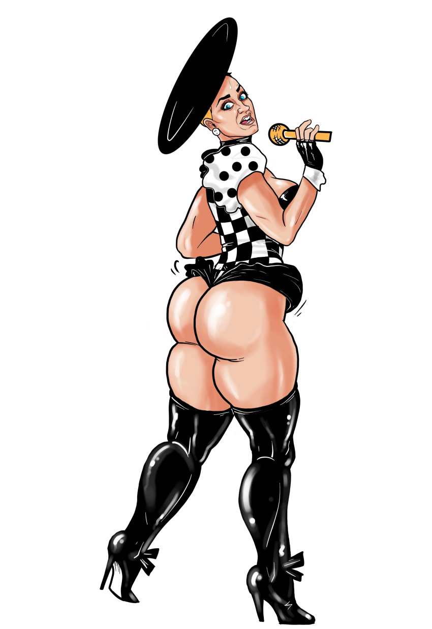 boots celebrity checkered fantasy fat_ass funny hat high_heels katy_perry leotard milf parody pawg singer solo thick_eyebrows thick_thighs wide_hips