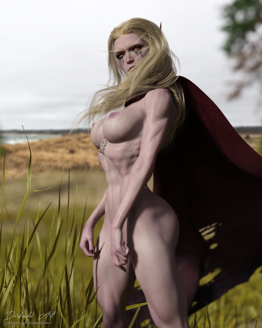 1girls 3d athletic_female big_breasts blizzard_entertainment darken_den forsaken silvermoon_symbol silvermoon_tattoo solo sylvanas_windrunner tattoo undead undead_(warcraft) warcraft world_of_warcraft