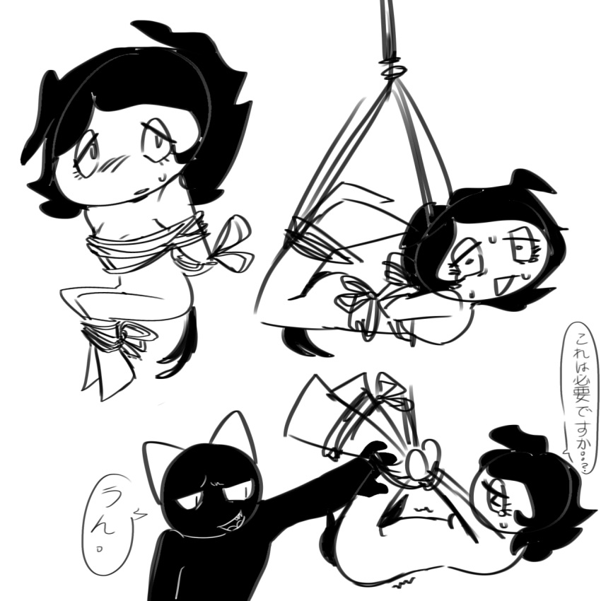 bondage kobayashi_(teach_the_cat) oc_x_canon ocxcanon oyasaioni9 rope self_insert self_upload teach_the_cat