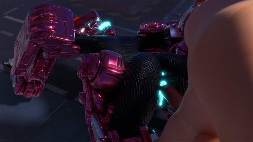 3d anus ayasz bastion_(overwatch) big_breasts duo female male omnic overwatch penis robot rule_63 straight technophilia vagina