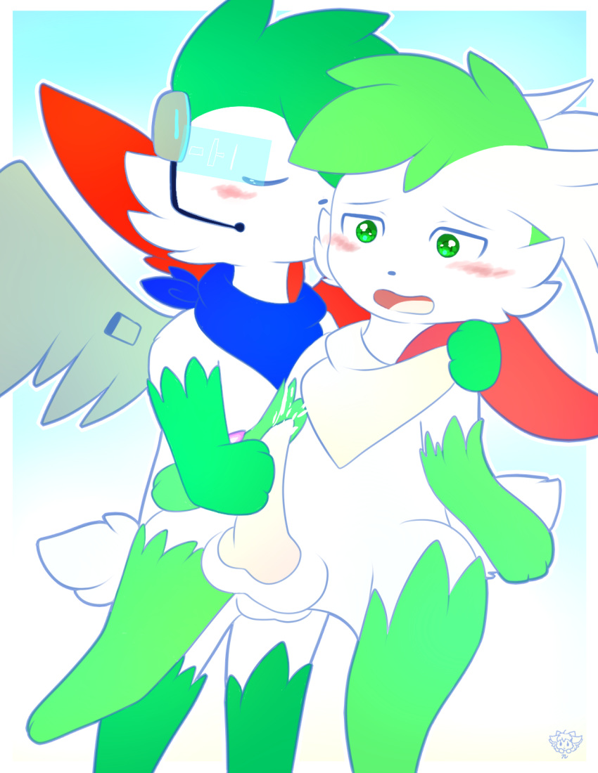 balls blush cum fan_character hi_res hoverboots legendary_pokemon male nexusofstarlight nintendo penis pixy pokémon_(species) pokemon pokemon_(species) shaymin shaymin_(sky_form) video_games yaoi