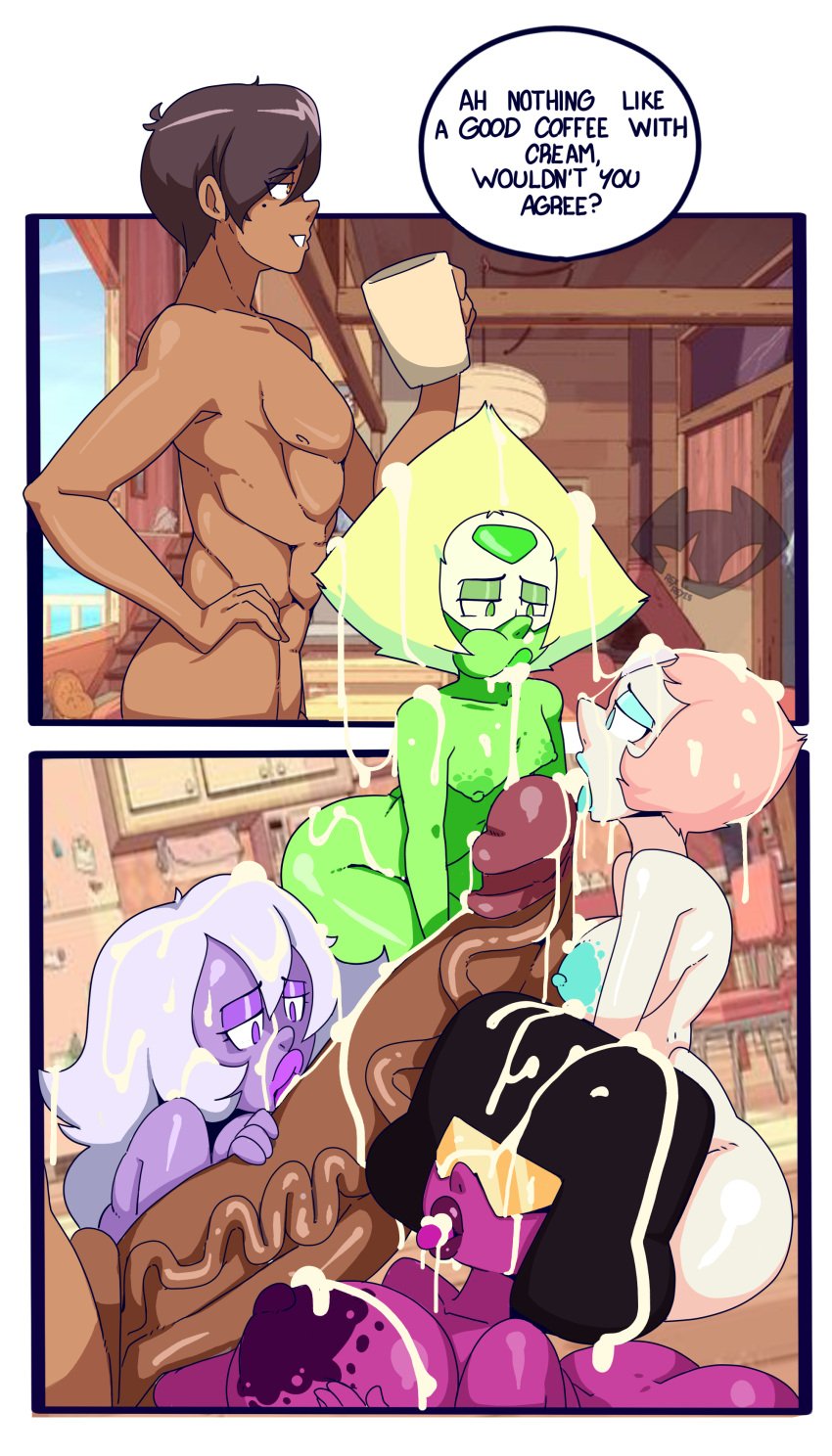 amethyst_(steven_universe) big_breasts big_penis cartoon_network cock_worship coffee_mug covered_in_cum crossover cuckold cum dark-skinned_male dark_skin disney disney_channel disney_xd garnet_(steven_universe) gem_(species) green_skin hand_on_hip huge_breasts huge_cock hyper_penis marco_diaz mole_under_eye muscular_male netorare ntr pearl_(steven_universe) peridot_(steven_universe) purple_skin red_skin rex_reyes rexreye36876945 star_vs_the_forces_of_evil steven_universe warner_bros warner_brothers white_skin