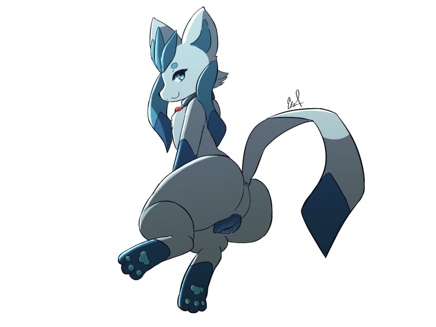 alpha_channel anatomically_correct anatomically_correct_pussy animal_genitalia animal_pussy anus ass blaketheflareon blue_eyes blue_fur canine canine_pussy eeveelution female feral freya_howell fur furry glaceon hi_res looking_at_viewer lying mammal nintendo original_character pawpads pokémon_(species) pokemon pokemon_dppt pokemon_mystery_dungeon presenting pussy pussy_juice simple_background solo transparent_background video_games wanderlust