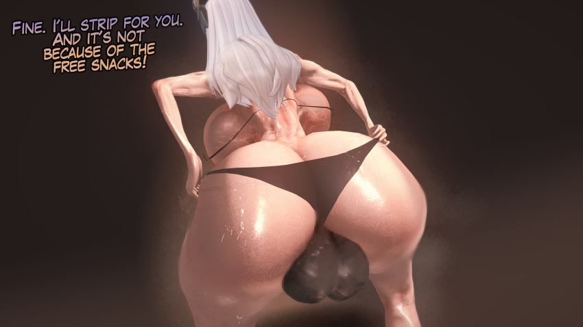 3d backboob bulge futanari goddess_of_victory:_nikke hourglass_figure huge_ass huge_balls huge_breasts huge_cock hung_bottom hung_futanari hyper_breasts hyper_penis kurec leaking_precum precum precum_drip precum_ejaculation small_waist snow_white_(nikke) thick_thighs thighs_bigger_than_head wide_hips