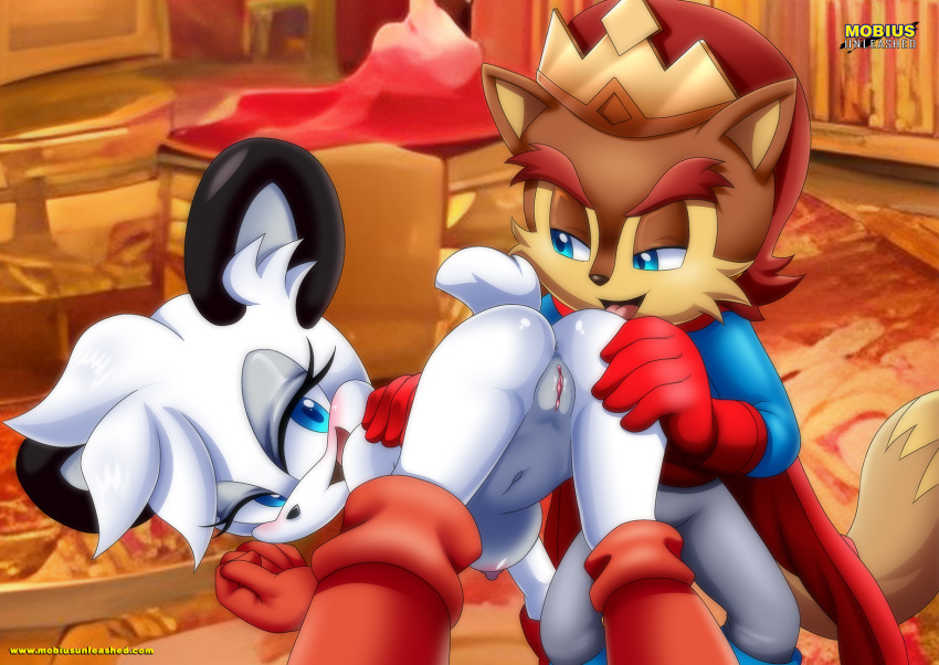 1boy 1girls anthro ass barby_koala bbmbbf blush breasts elias_acorn female male male/female mobius_unleashed navel nipples nude open_mouth palcomix pussy sega sonic_(series) sonic_the_hedgehog_(series) tongue