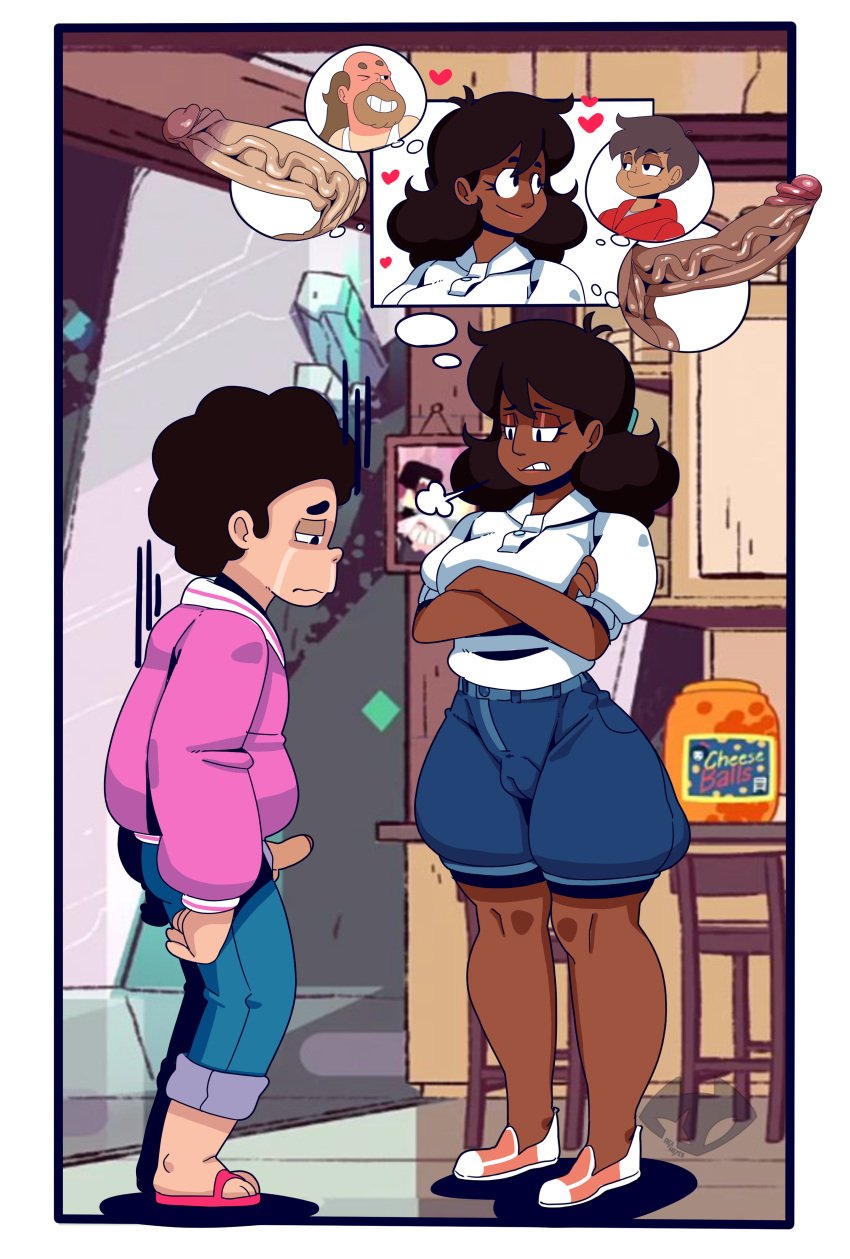 1girls 3boys big_penis cameltoe cartoon_network connie_maheswaran crossover crying dark-skinned_female dark_skin disappointed disgusted disney disney_channel disney_xd fully_clothed greg_universe humiliation large_penis light-skinned_male light_skin marco_diaz netorare ntr penis penis_size_difference rex_reyes rexreye36876945 small_penis small_penis_humiliation star_vs_the_forces_of_evil steven_quartz_universe steven_universe tears thought_bubble warner_bros warner_brothers