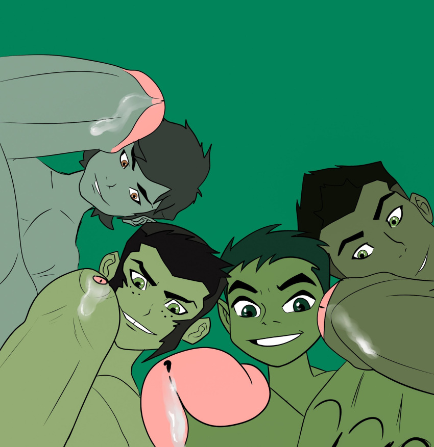 beast_boy beast_boy_(dcamu) beast_boy_(teen_titans) beast_boy_(young_justice) boner cum cumming dcamu erection garfield_logan gay green green_body green_hair green_skin grey_eyes justice_league_vs_teen_titans male_only novan_(art) nude precum teen_titans:_the_judas_contract yaoi young_justice:_invasion young_justice:_outsiders young_justice:_phantoms