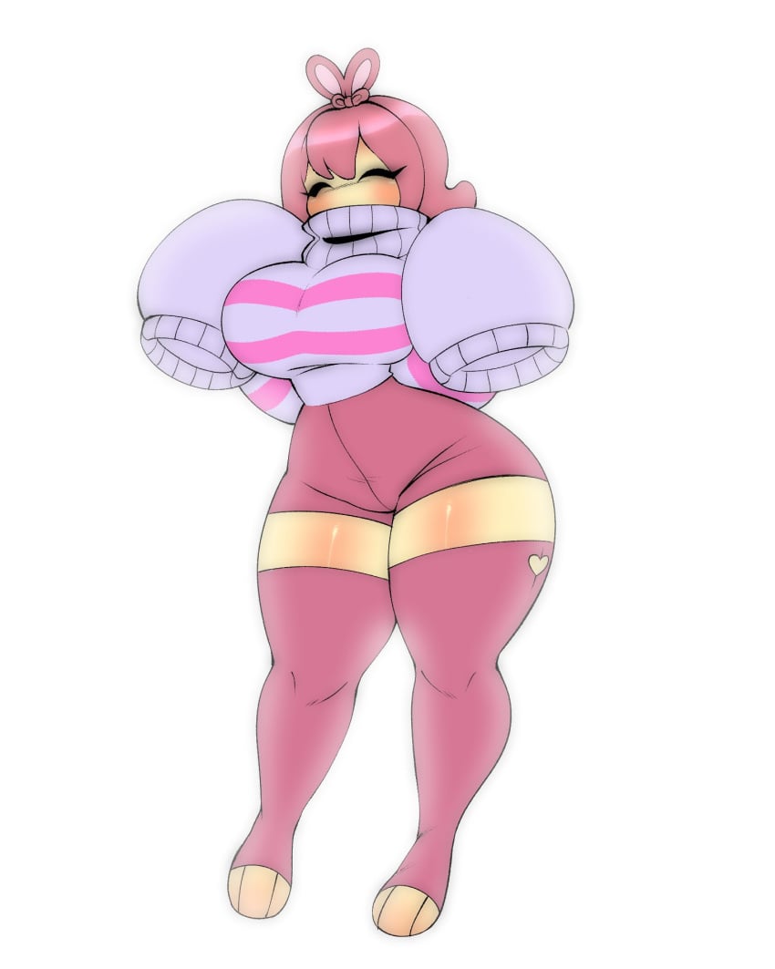 5hitzzzu big_breasts boombita bunny_ears bunny_girl female female_frisk female_only frisk frisk_(undertale) funcu funculicious meatcuteshii mirror_frisk pinkbobatoo skiddioop solo_female stereodaddy stockings tagme thick_thighs undertale wide_hips