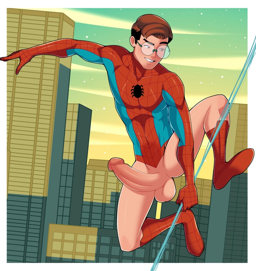 1boy brown_hair gay glasses male male_only marvel marvel_comics nsfw peter_parker solo spider-man spider-man_(series) uncensored unmasked yaoi your_friendly_neighborhood_spider-man your_friendly_neighborhood_spider-man_(2025) yuunsfw