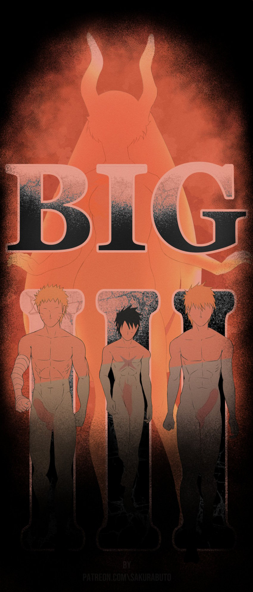 bleach cover_page crossover female ichigo_kurosaki male miruko monkey_d_luffy my_hero_academia naked naked_male naruto one_piece penis rabbit_ears sakurabuto uzumaki_naruto