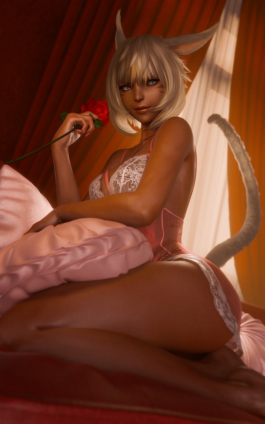 3d final_fantasy_xiv lingerie ria-neearts tagme y'shtola