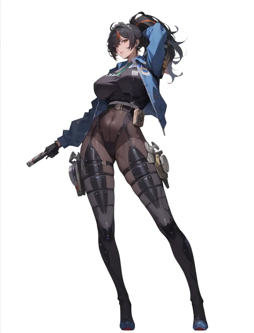 ai_generated bewitching_thighs big_breasts full_body high_heel_boots shu zenless_zone_zero zhu_yuan