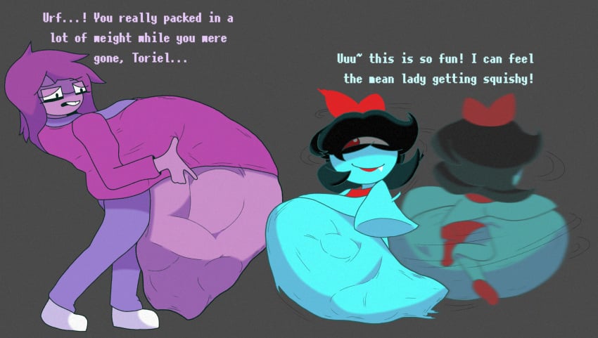 aqua_(deltarune) ass_focus deltarune prey_outline seth_(deltarune) vore vore_belly