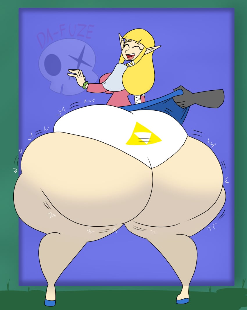 ass ass_cleavage big_ass big_butt blonde_hair bottom_heavy bubble_ass bubble_butt da-fuze dress_lift dumptruck_ass fat_ass fat_butt female female_only heels huge_ass huge_butt hylian hylian_ears hyper hyper_ass hyper_thighs large_ass large_breasts large_butt light-skinned_female light_skin long_ears long_hair panties princess_zelda skyward_sword the_legend_of_zelda the_legend_of_zelda:_skyward_sword thick_ass thick_thighs triforce_mark triforce_panties wide_hips zelda_(skyward_sword)