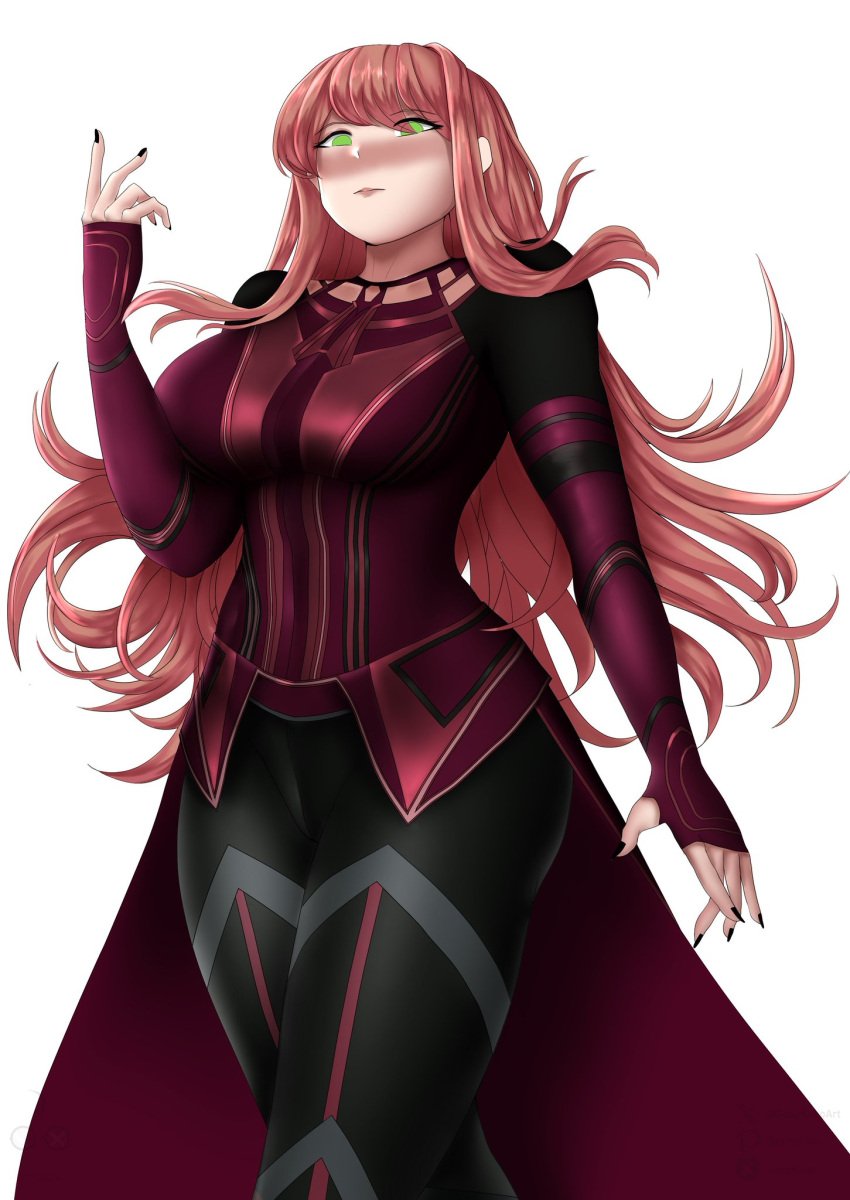 cosplay doki_doki_literature_club genkun halloween halloween_costume marvel marvel_comics monika_(doki_doki_literature_club) scarlet_witch_(cosplay) vampire vampire_girl