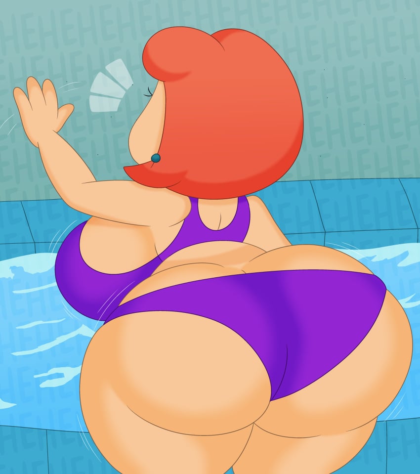 2024 3barts ass_cleavage back_view backboob big_ass big_breasts bikini butt_crack family_guy female huge_ass huge_breasts lois_griffin milf pool sideboob swimsuit voluptuous