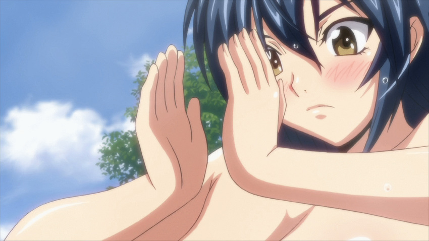 animated areolae bath black_hair blush bouncing_breasts breasts brown_eyes clapping female highres hoods_entertainment huge_breasts kaneko_hiraku large_nipples long_hair manyuu_chifusa manyuu_hikenchou nipples nude open_mouth screencap smile solo takagi_jun upper_body wet