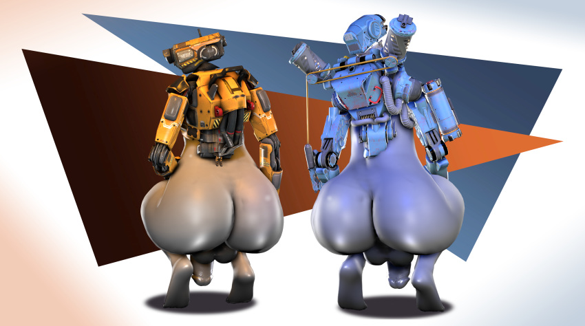 3d apex_legends ass big_ass big_butt blue cyborg giant_ass huge_ass huge_butt living_machine looking_away m.r.v.n. machine male marvin orange pathfinder_(apex_legends) penis robot sfm simple_background sitting source_filmmaker titanfall yaoi