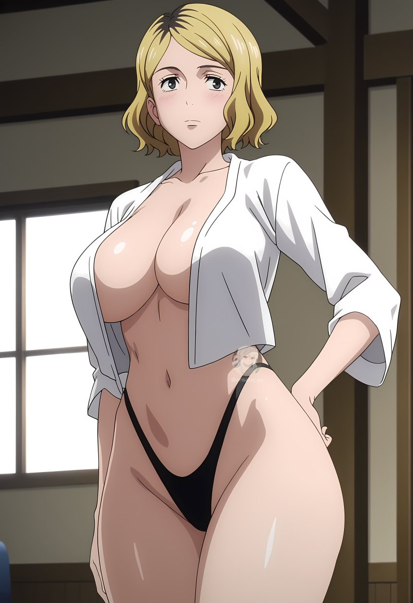 ai_generated akari_nitta arisato_yu half_naked jujutsu_kaisen light-skinned_female