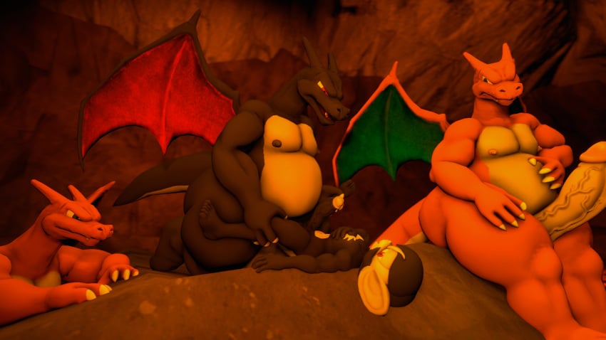 2021 2_horns 3d_(artwork) anthro anvil_position ape ass big_butt big_penis black_body black_fur black_hair black_horn black_nipples black_nose black_scales black_tail black_wings charizard chimpanzee claws digital_media_(artwork) doommusk from_front_position fur generation_1_pokemon genitals grey_body grey_ears grey_fur grey_nose grey_scales group hair half-closed_eyes hand_on_belly hand_on_leg hand_on_own_belly hand_on_own_leg hands_on_legs haplorhine hi_res horn huge_butt huge_cock inside interspecies kneeling leg_grab legs_up lire_(doommusk) looking_at_another looking_pleasured lying male male/male mammal membrane_(anatomy) membranous_wings multicolored_body multicolored_fur multicolored_scales muscular muscular_anthro muscular_male narrowed_eyes nintendo nipples nude obese obese_anthro obese_male on_back orange_body orange_horn orange_nose orange_scales orange_wings overweight overweight_anthro overweight_male pan_(genus) penis pink_nipples pokemon pokemon_(species) primate purple_eyes red_eyes scales sex shiny_pokemon sitting source_filmmaker_(artwork) tail thick_thighs two_tone_body two_tone_fur two_tone_scales vein veiny_penis white_claws wings