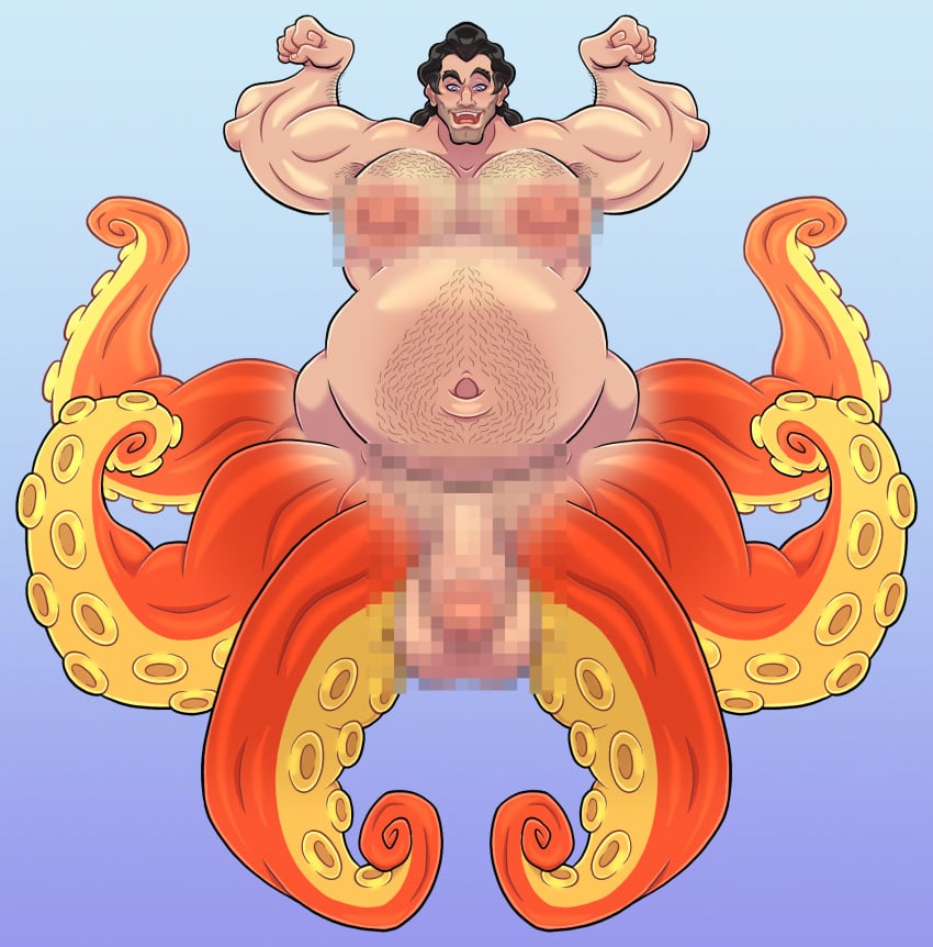 balls bara beauty_and_the_beast beauty_and_the_beast_(1991_film) belly cecaelia cephalopod cephalopod_humanoid chubby chubby_male crossover daddy disney fat fusion fusion_character gaston gay gay_male gut hairy hairy_male hunk male male_only merfolk mermaid merman monster monster_boy moobs muscles muscular muscular_male octopus octopus_boy octopus_humanoid octopus_tentacle octopus_tentacles penis pubes tentacle tentacle tentacle_monster