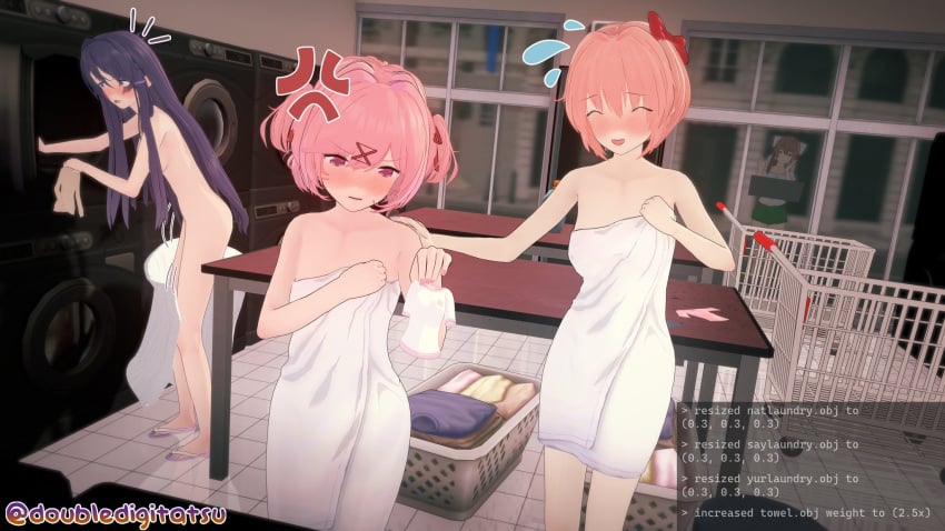 3d 4girls ass breasts doki_doki_literature_club doubledigit64 embarrassed embarrassed_nude_female enf female female_only human koikatsu monika_(doki_doki_literature_club) multiple_girls nake natsuki_(doki_doki_literature_club) nude sayori_(doki_doki_literature_club) senftember senftember_(2024) tagme towel yuri_(doki_doki_literature_club)