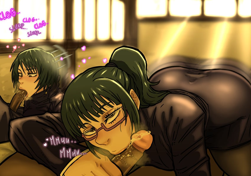 2boys 2girls :>= baddiesart big_ass blush bubble_ass bubble_butt clothed clothing dark-skinned_male dark_skin duo duo_female duo_focus family_sex fellatio foursome glasses green_eyes green_hair horny horny_female jujutsu_kaisen long_hair looking_at_viewer movement movement_lines nice_ass ponytail punishment saliva saliva_trail secretly_loves_it short_hair sisters sloppy sloppy_blowjob sloppy_fellatio slut steam steaming_body steamy_breath steamy_penis teenager thick thick_ass thick_thighs twin_sisters twins vacuum-like_fellatio vacuum_blowjob vacuum_fellatio vacuum_suck whore whore_eyes zenin_mai zenin_maki