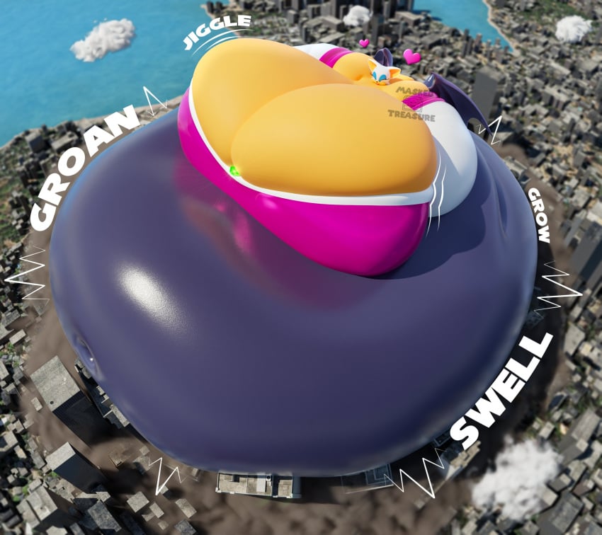 3d 3d_model belly_expansion big_breasts breasts cleavage expansion female furry huge_breasts hyper_belly inflation macro maskedtreasure mobian mobian_(species) mobian_bat rouge_the_bat sega sonic_(series) sonic_adventure_2 sonic_the_hedgehog_(series) thick_thighs wide_hips