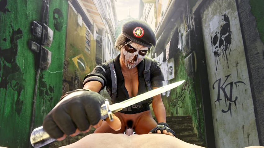 1boy 1girls 3d bottomless brazilian brazilian_female busty caveira_(rainbow_six) hourglass_figure kjthegrimreaper male_pov penetration penis pov rainbow_six rainbow_six_siege sex tagme vagina vaginal_penetration vaginal_penetration vaginal_sex wide_hips