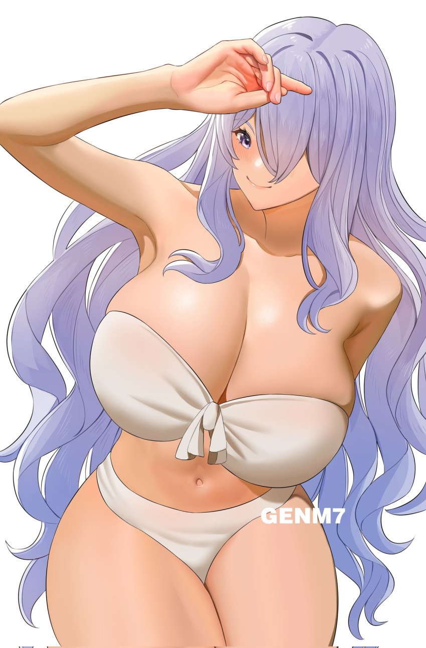 breasts camilla_(fire_emblem) female female_only fire_emblem fire_emblem_fates genm7 nintendo purple_eyes purple_hair solo