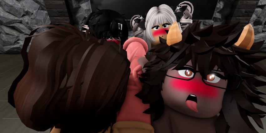 1boy 3d 4girls big_ass big_penis blowjob blush cock_worship contrastrr34 harem horns horsecock huge_ass huge_breasts huge_cock hyper_penis interracial luci_(roblox_oc) roblox robloxian source_request tagme tongue_out